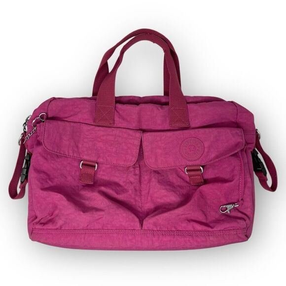 Kipling Large Baby Bag Nylon Very Berry Pink - Picture 1 of 10